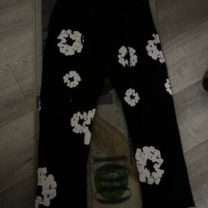 small denim tear sweatpants